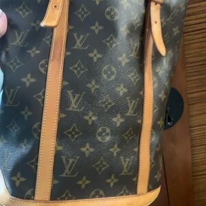 Louis Vuitton Authentic tall bucket Brown clean Monogram canvas and interior